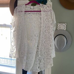 TMG White Lace Shawl